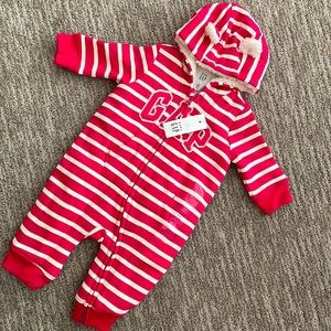 0-3 month baby girl winter jumpsuit